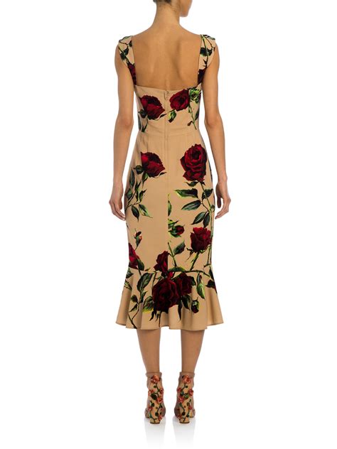 dolce and gabbana rose dress replica|dolce gabbana rose print dress.